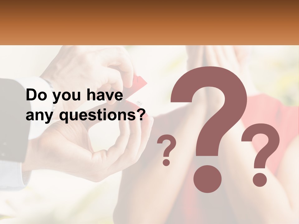 A Man Putting A Ring On A Woman's Finger PowerPoint Template