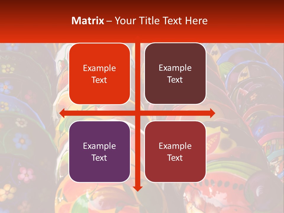 A Large Number Of Colorfully Painted Vases On Display PowerPoint Template