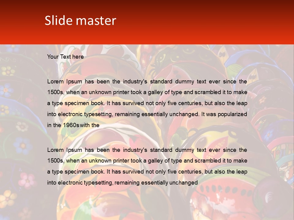 A Large Number Of Colorfully Painted Vases On Display PowerPoint Template