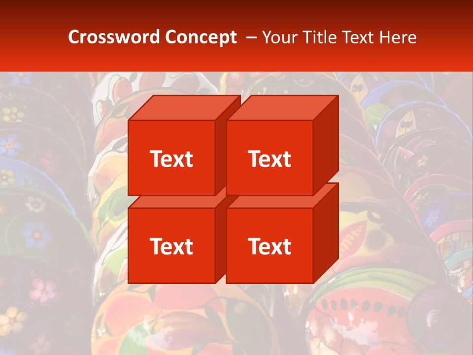 A Large Number Of Colorfully Painted Vases On Display PowerPoint Template