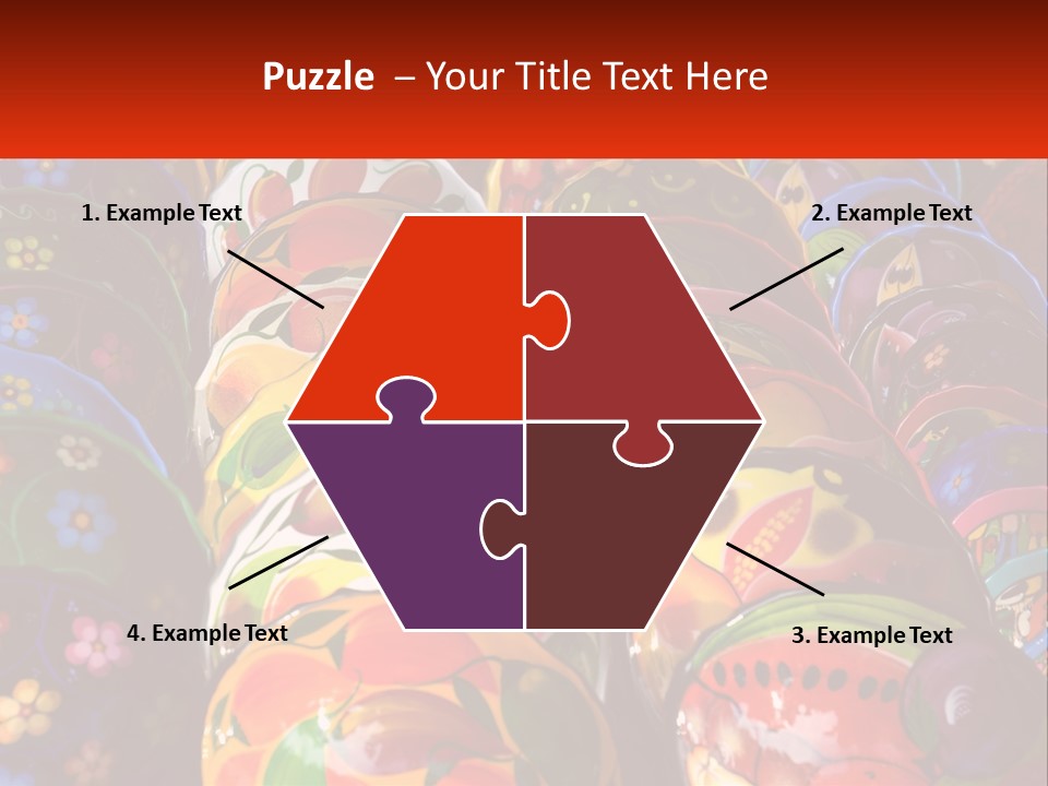 A Large Number Of Colorfully Painted Vases On Display PowerPoint Template