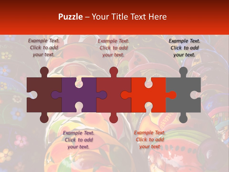 A Large Number Of Colorfully Painted Vases On Display PowerPoint Template