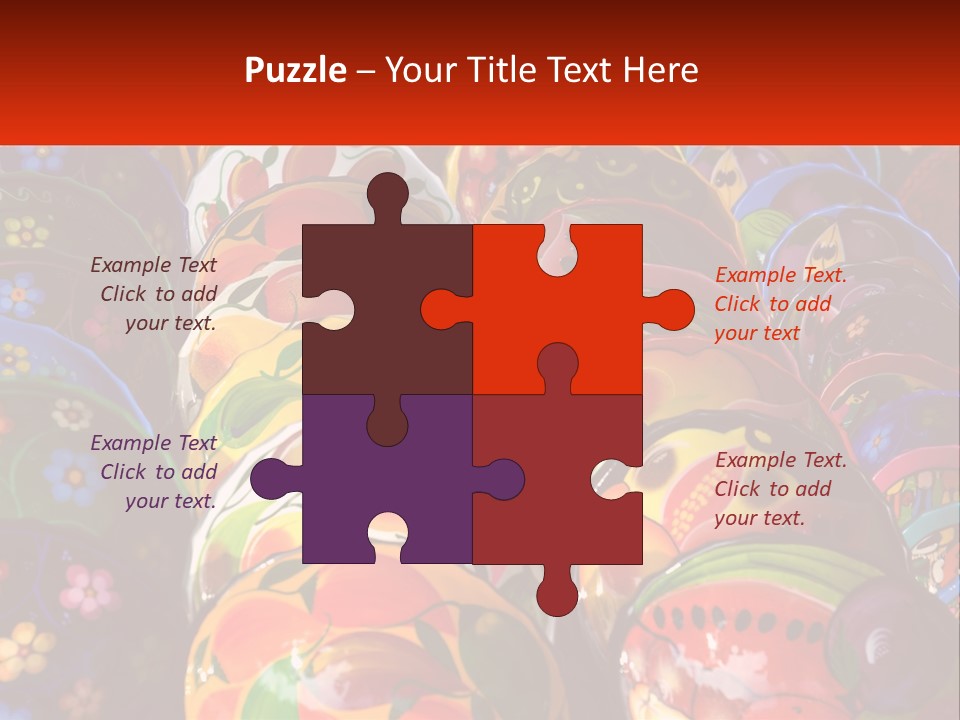 A Large Number Of Colorfully Painted Vases On Display PowerPoint Template