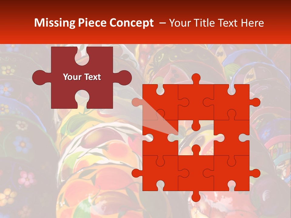 A Large Number Of Colorfully Painted Vases On Display PowerPoint Template