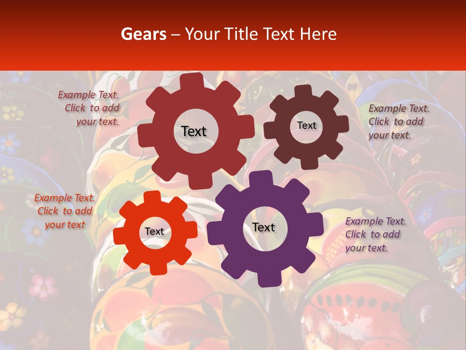 A Large Number Of Colorfully Painted Vases On Display PowerPoint Template