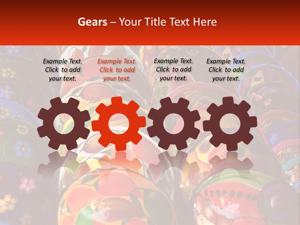 A Large Number Of Colorfully Painted Vases On Display PowerPoint Template