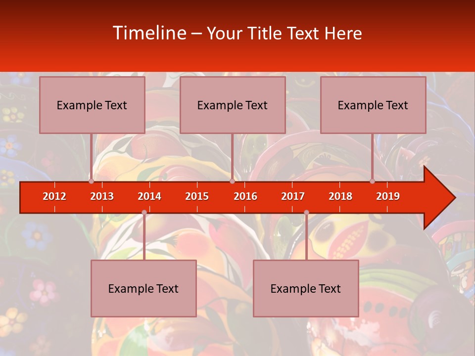 A Large Number Of Colorfully Painted Vases On Display PowerPoint Template