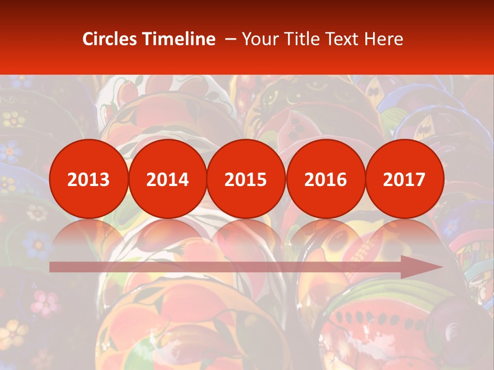 A Large Number Of Colorfully Painted Vases On Display PowerPoint Template