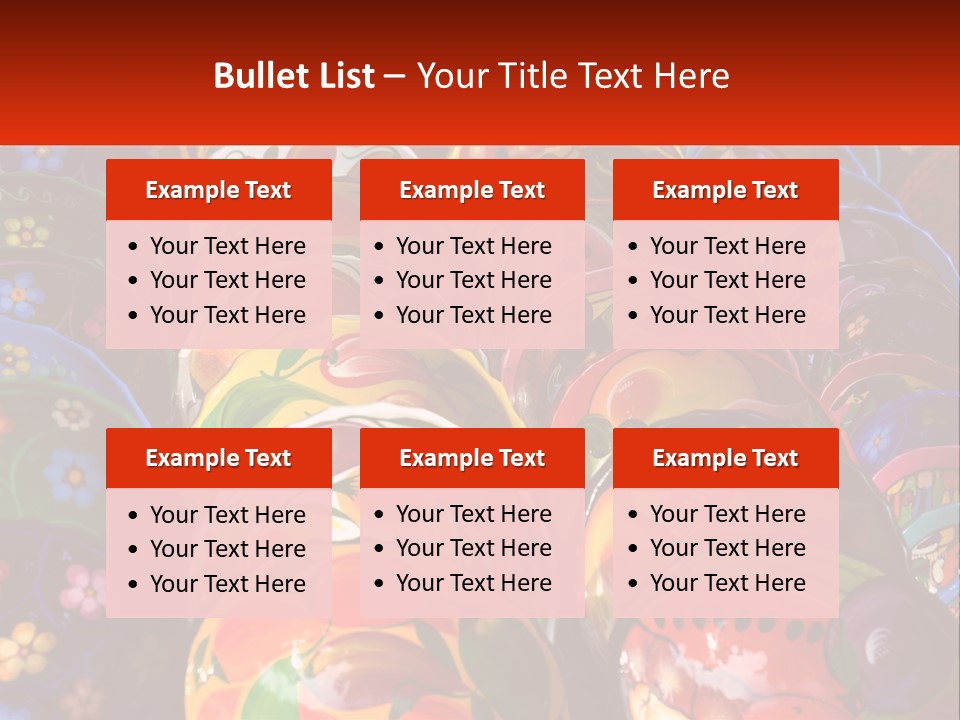 A Large Number Of Colorfully Painted Vases On Display PowerPoint Template