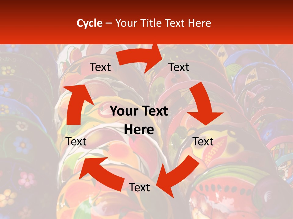 A Large Number Of Colorfully Painted Vases On Display PowerPoint Template