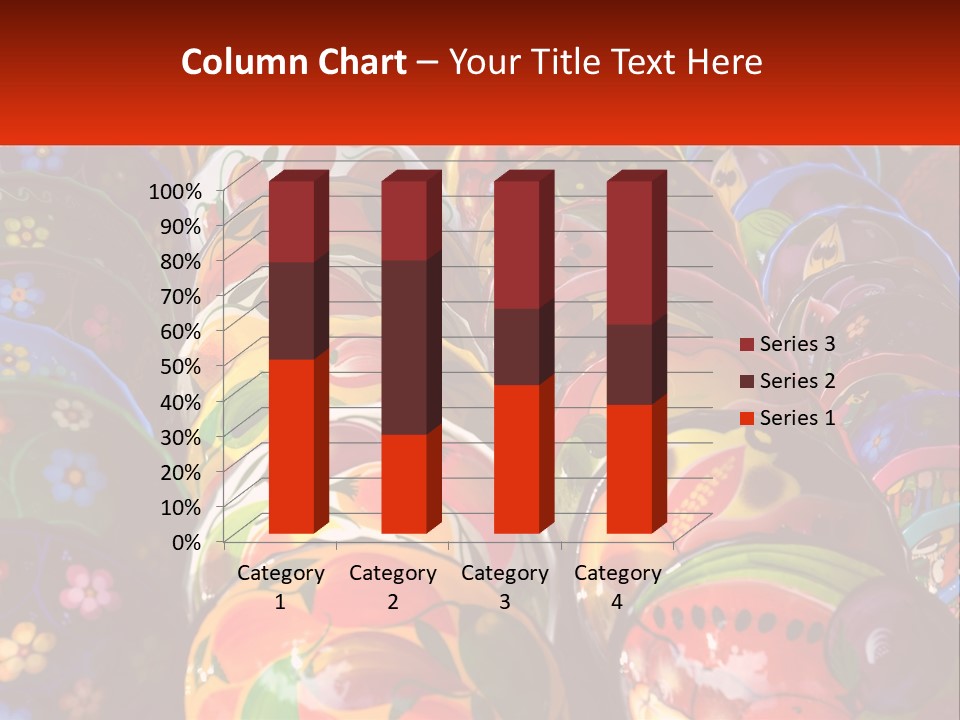 A Large Number Of Colorfully Painted Vases On Display PowerPoint Template