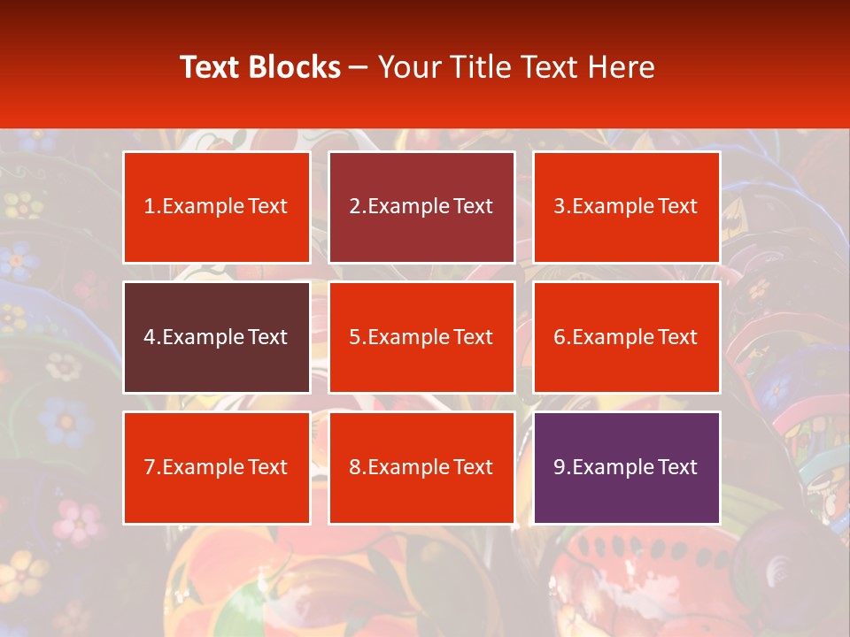 A Large Number Of Colorfully Painted Vases On Display PowerPoint Template