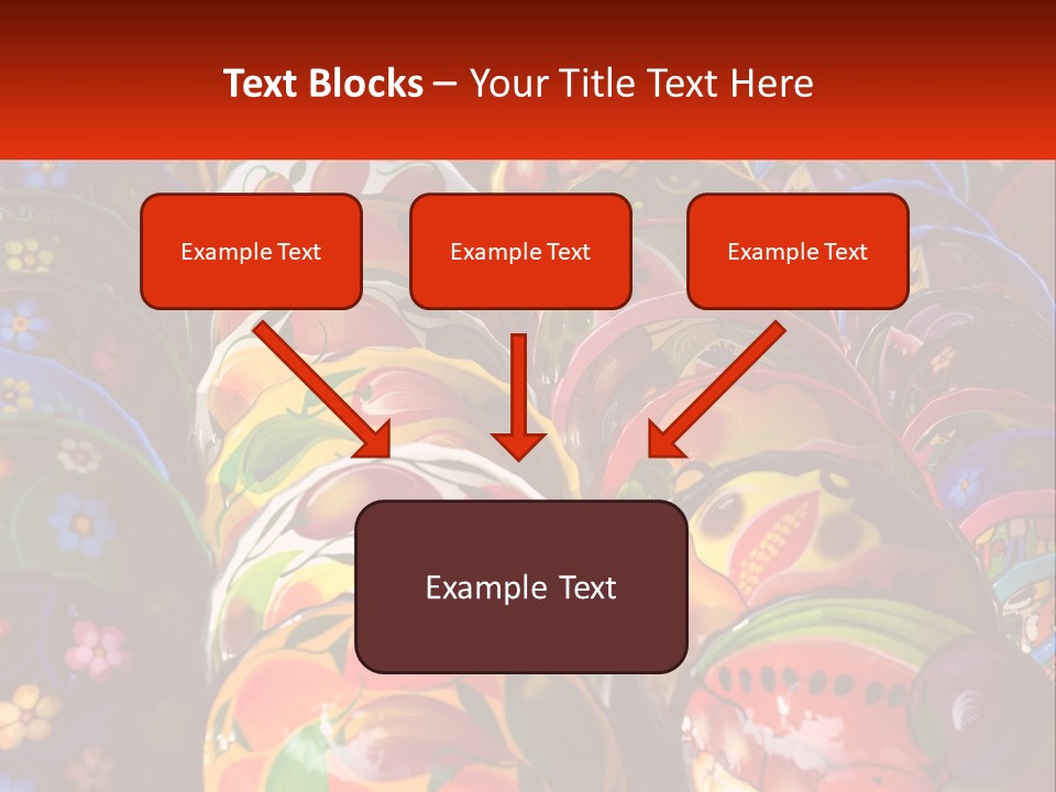 A Large Number Of Colorfully Painted Vases On Display PowerPoint Template