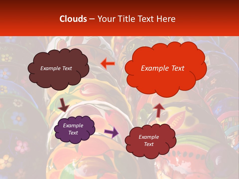 A Large Number Of Colorfully Painted Vases On Display PowerPoint Template
