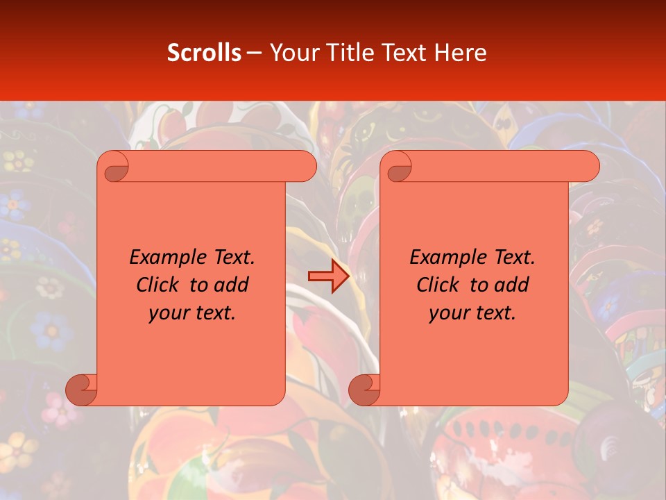 A Large Number Of Colorfully Painted Vases On Display PowerPoint Template