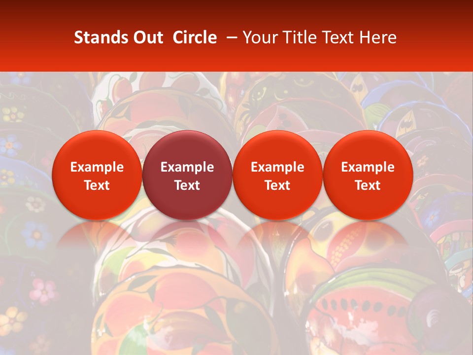 A Large Number Of Colorfully Painted Vases On Display PowerPoint Template