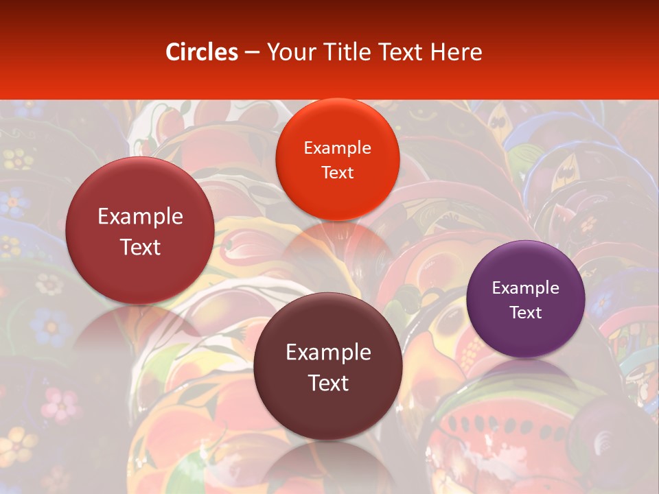 A Large Number Of Colorfully Painted Vases On Display PowerPoint Template
