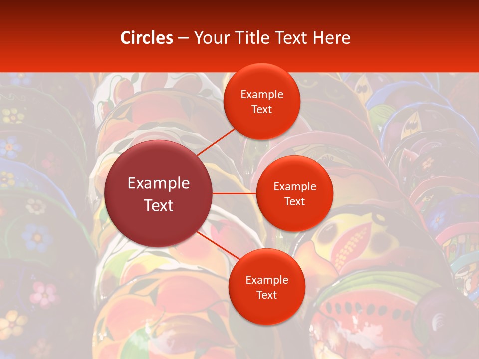 A Large Number Of Colorfully Painted Vases On Display PowerPoint Template