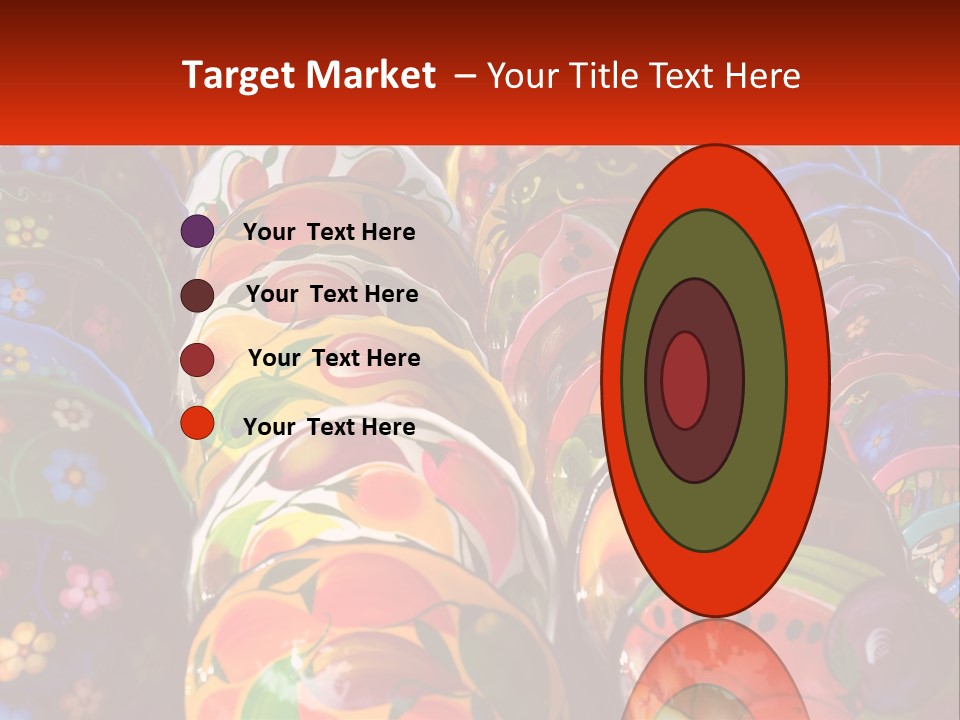 A Large Number Of Colorfully Painted Vases On Display PowerPoint Template