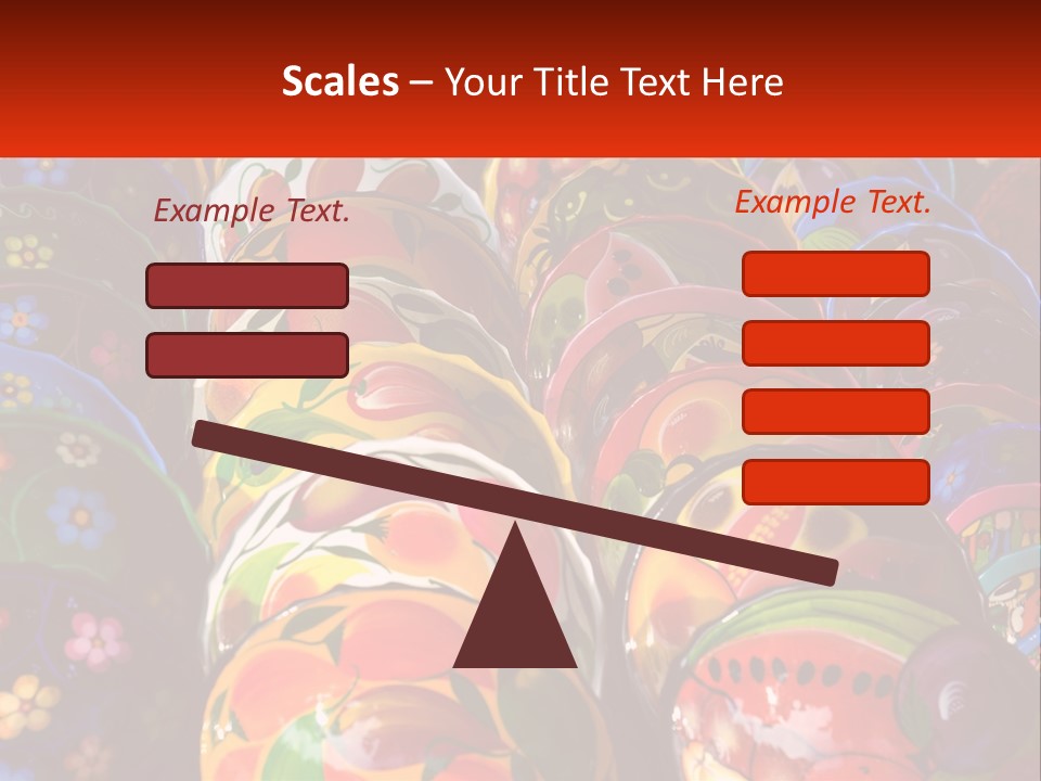 A Large Number Of Colorfully Painted Vases On Display PowerPoint Template