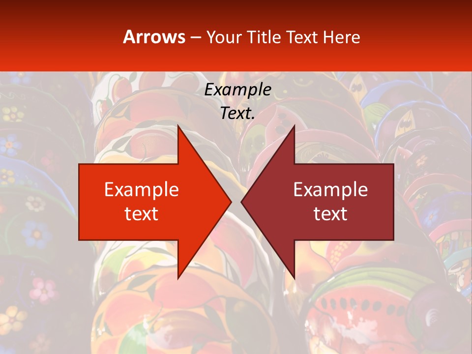 A Large Number Of Colorfully Painted Vases On Display PowerPoint Template