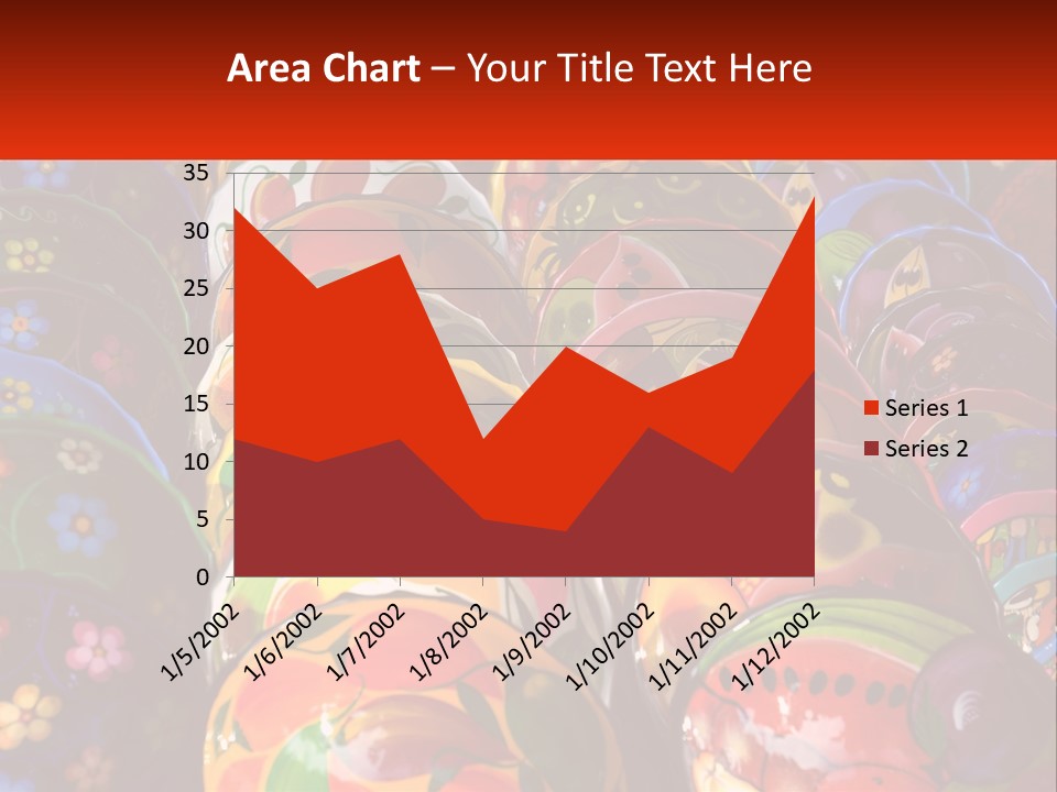 A Large Number Of Colorfully Painted Vases On Display PowerPoint Template
