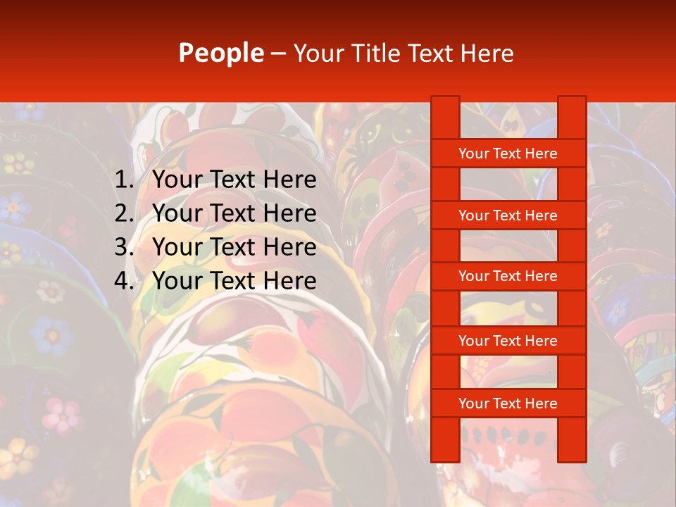 A Large Number Of Colorfully Painted Vases On Display PowerPoint Template