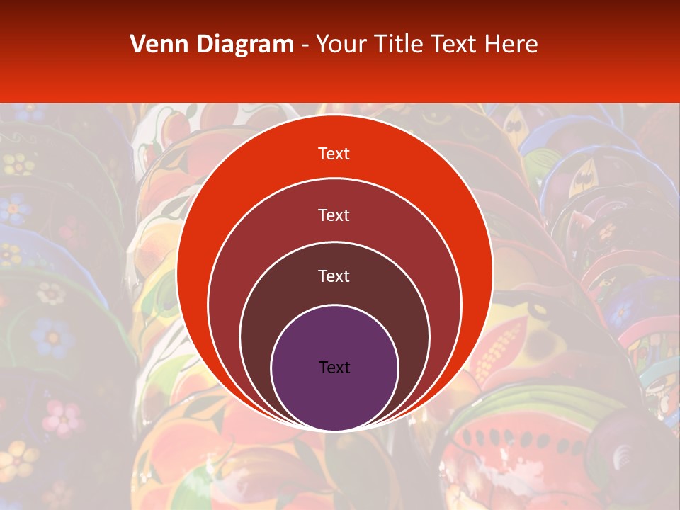 A Large Number Of Colorfully Painted Vases On Display PowerPoint Template
