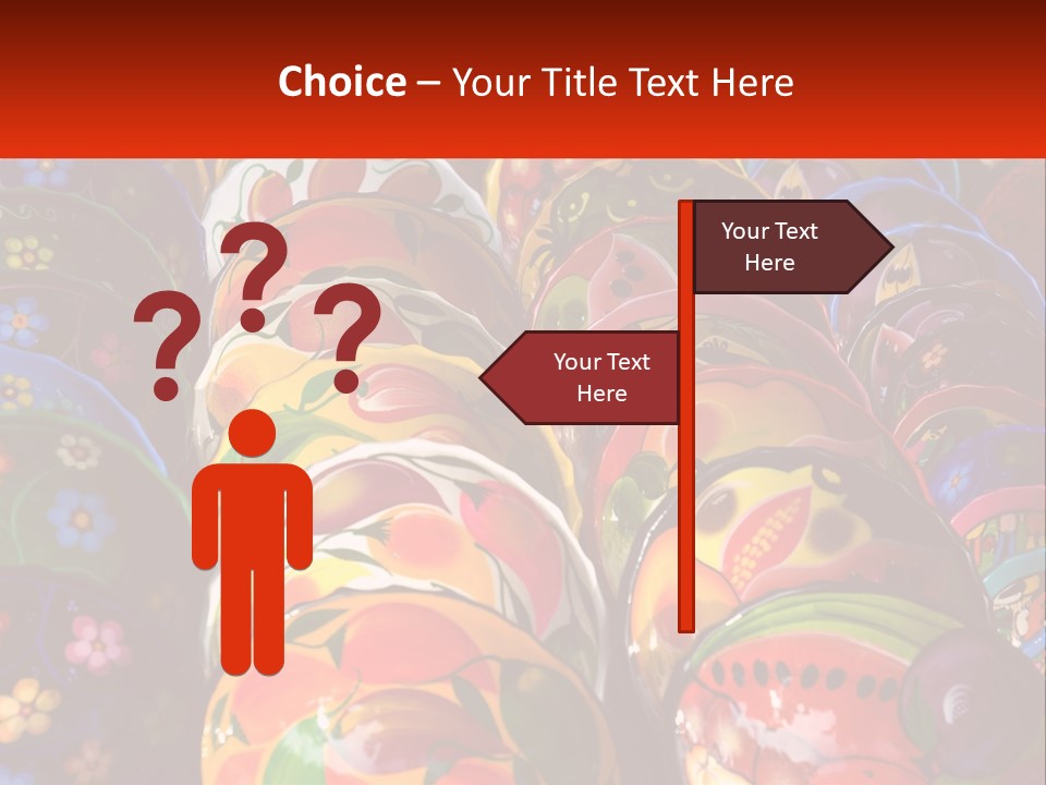 A Large Number Of Colorfully Painted Vases On Display PowerPoint Template