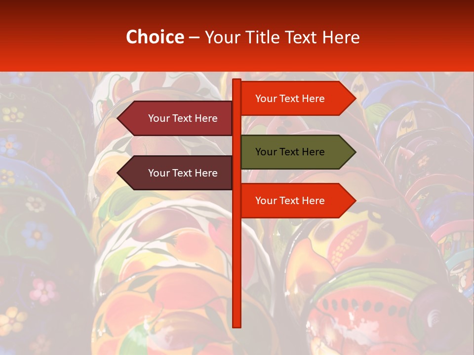A Large Number Of Colorfully Painted Vases On Display PowerPoint Template