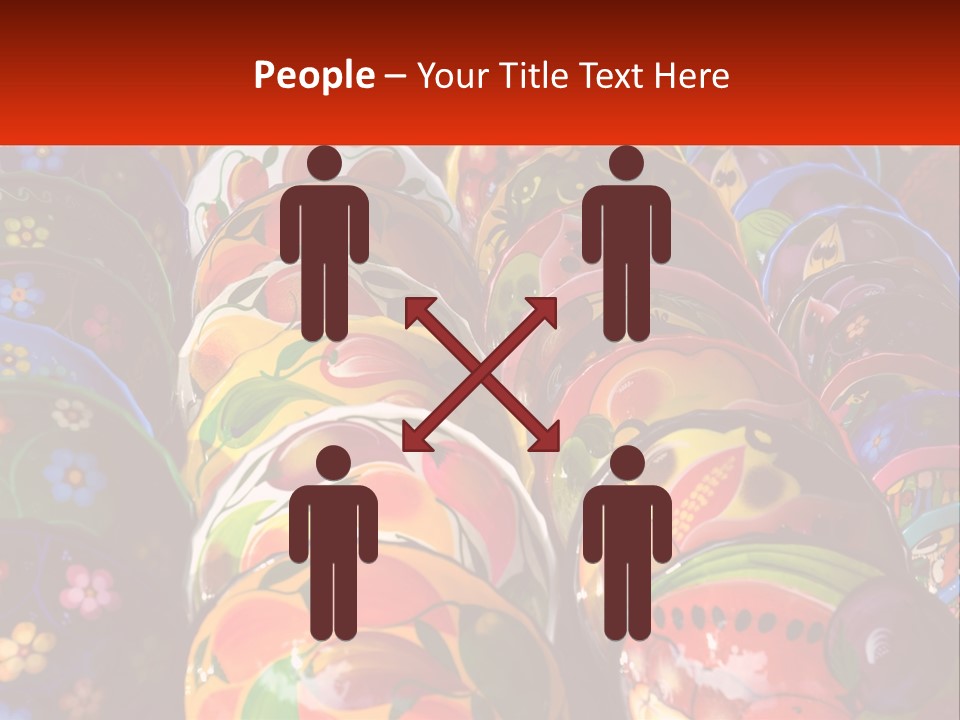 A Large Number Of Colorfully Painted Vases On Display PowerPoint Template