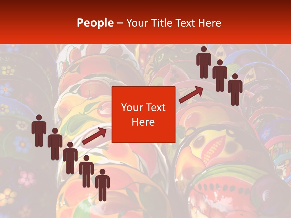 A Large Number Of Colorfully Painted Vases On Display PowerPoint Template