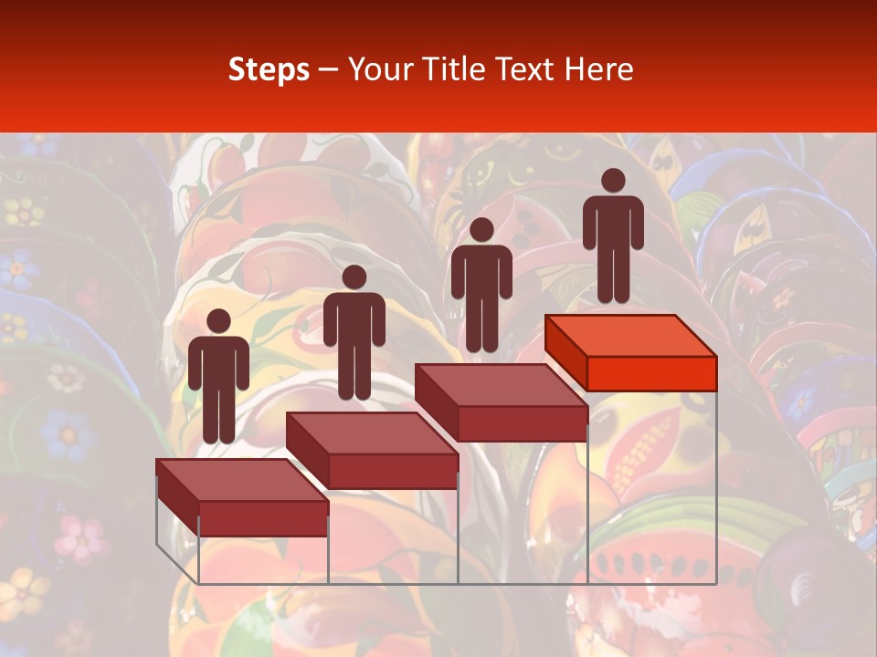 A Large Number Of Colorfully Painted Vases On Display PowerPoint Template