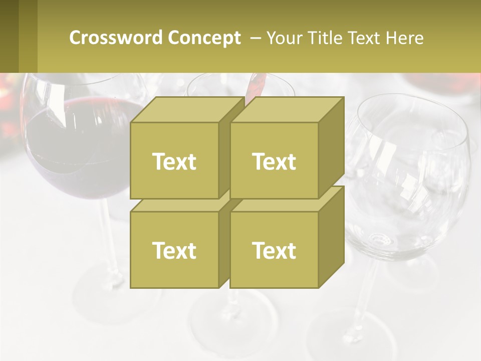 Wine Being Poured Into Wine Glasses On A Table PowerPoint Template