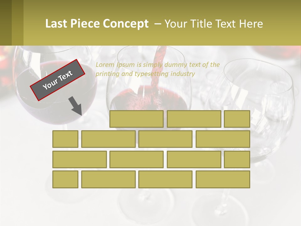 Wine Being Poured Into Wine Glasses On A Table PowerPoint Template