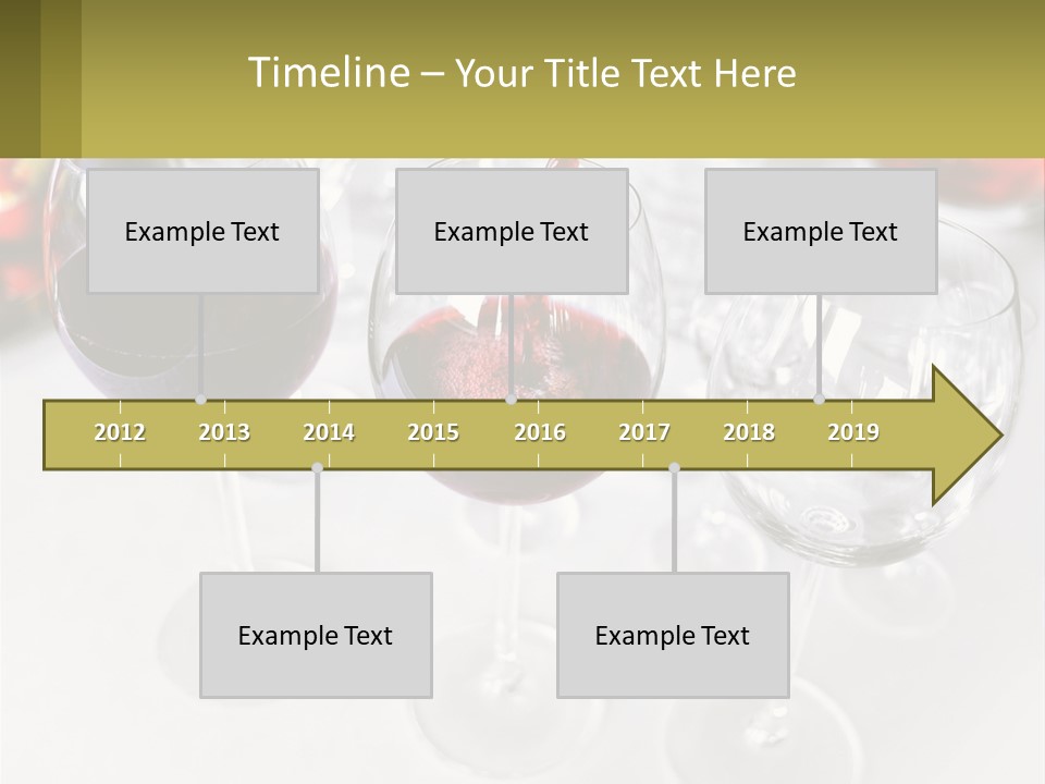 Wine Being Poured Into Wine Glasses On A Table PowerPoint Template