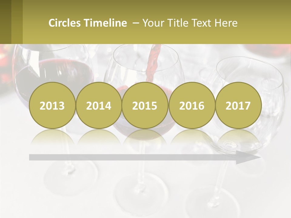 Wine Being Poured Into Wine Glasses On A Table PowerPoint Template