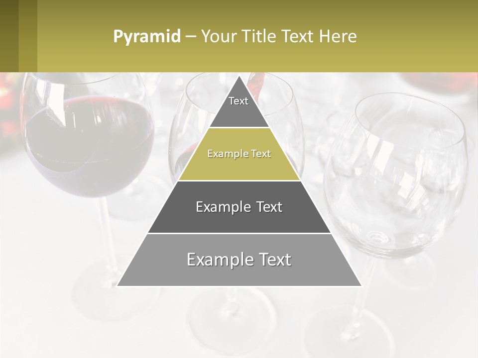 Wine Being Poured Into Wine Glasses On A Table PowerPoint Template