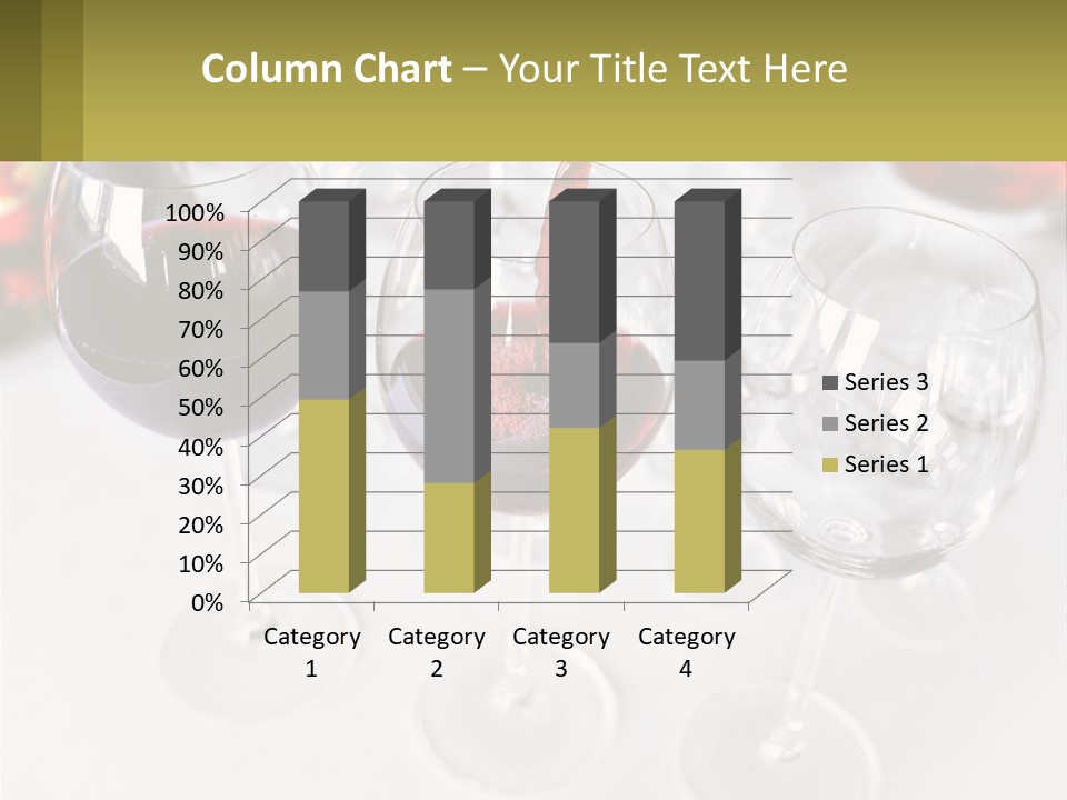 Wine Being Poured Into Wine Glasses On A Table PowerPoint Template