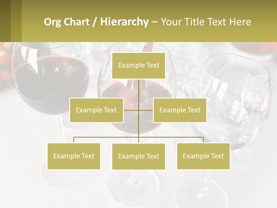 Wine Being Poured Into Wine Glasses On A Table PowerPoint Template