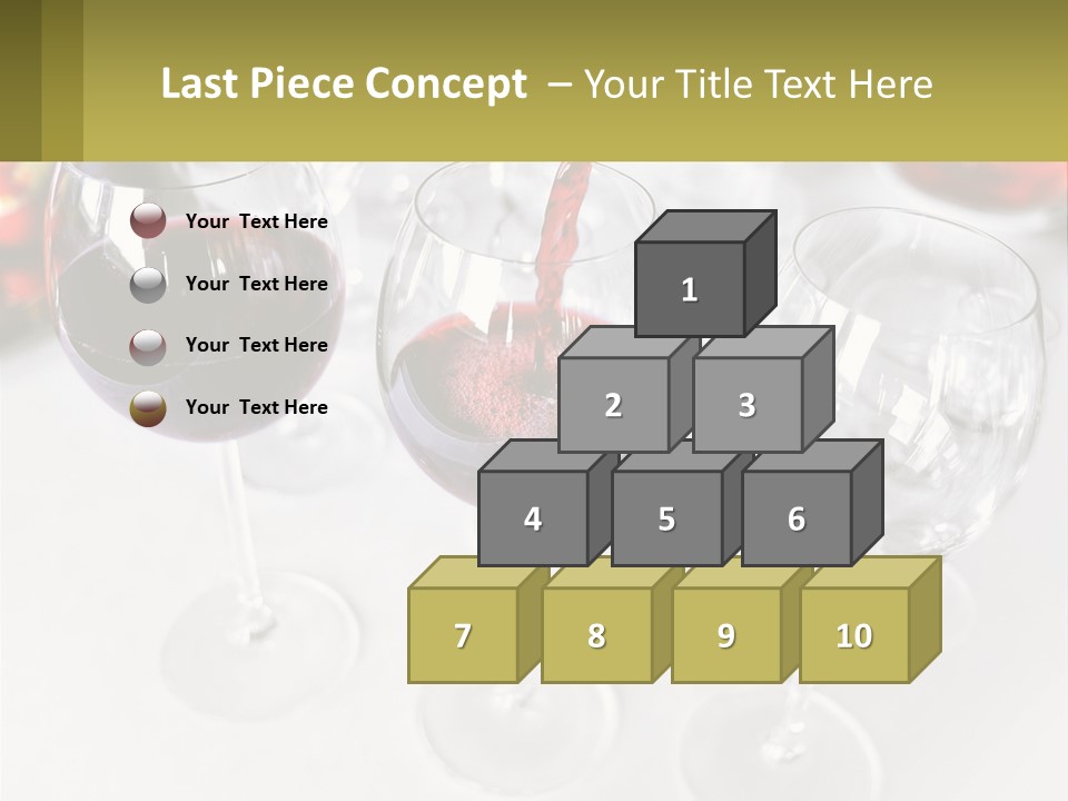 Wine Being Poured Into Wine Glasses On A Table PowerPoint Template