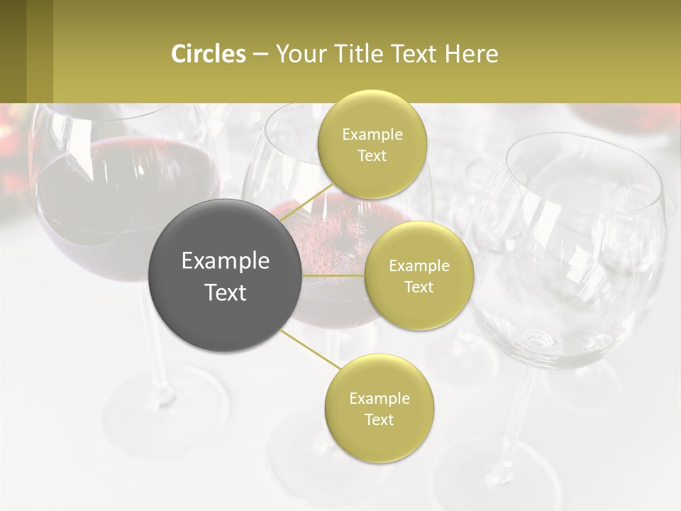 Wine Being Poured Into Wine Glasses On A Table PowerPoint Template