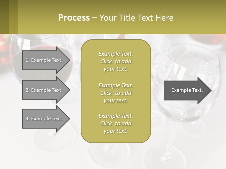 Wine Being Poured Into Wine Glasses On A Table PowerPoint Template