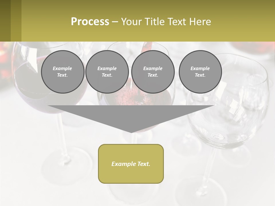Wine Being Poured Into Wine Glasses On A Table PowerPoint Template