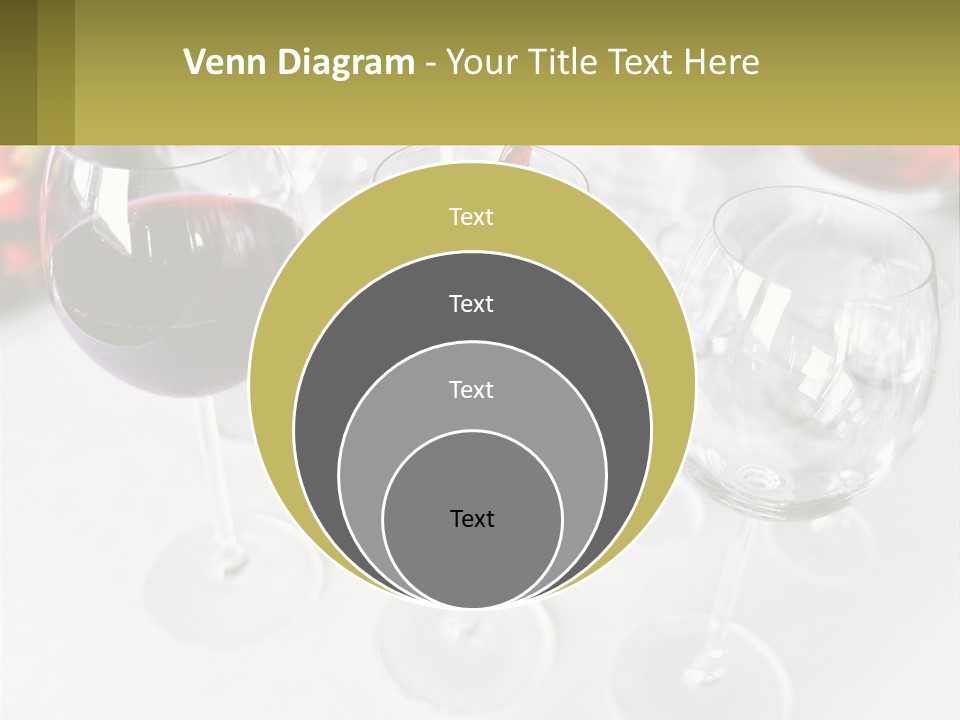 Wine Being Poured Into Wine Glasses On A Table PowerPoint Template