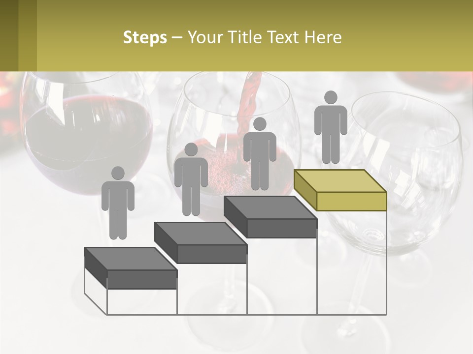 Wine Being Poured Into Wine Glasses On A Table PowerPoint Template