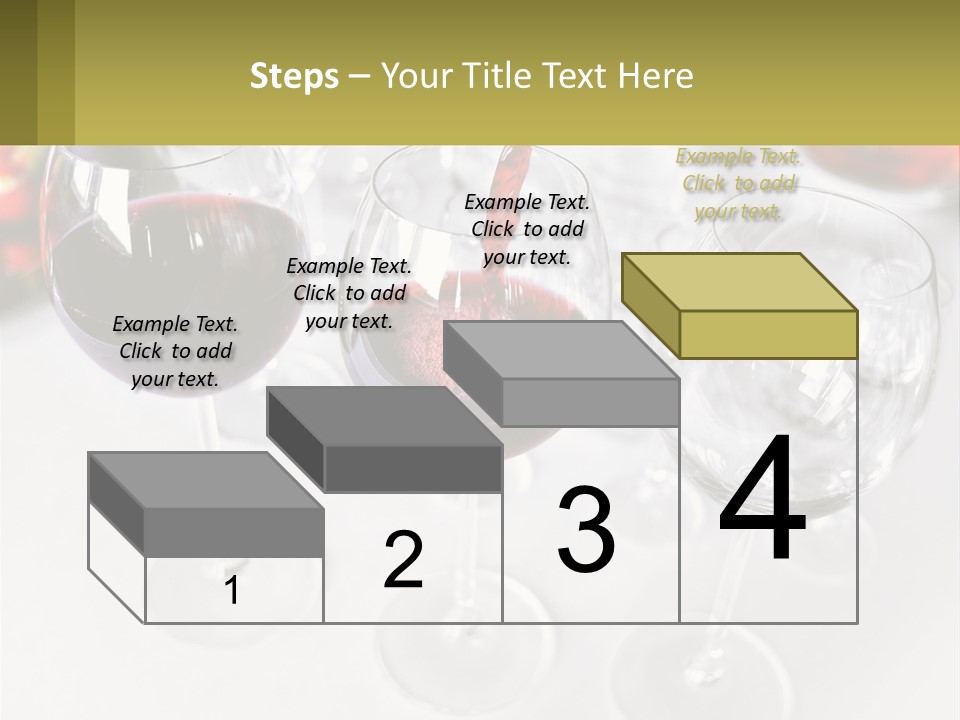 Wine Being Poured Into Wine Glasses On A Table PowerPoint Template