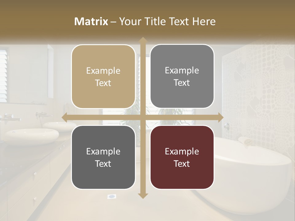 A Bathroom With Two Sinks And A Bathtub PowerPoint Template