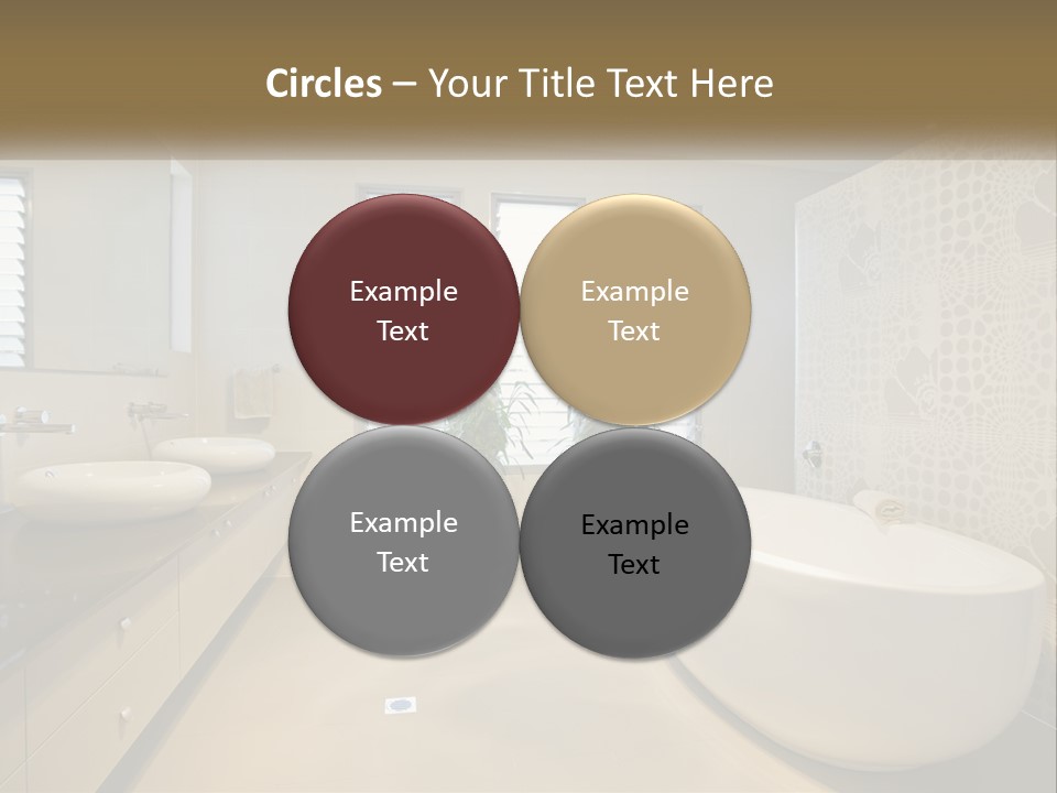 A Bathroom With Two Sinks And A Bathtub PowerPoint Template