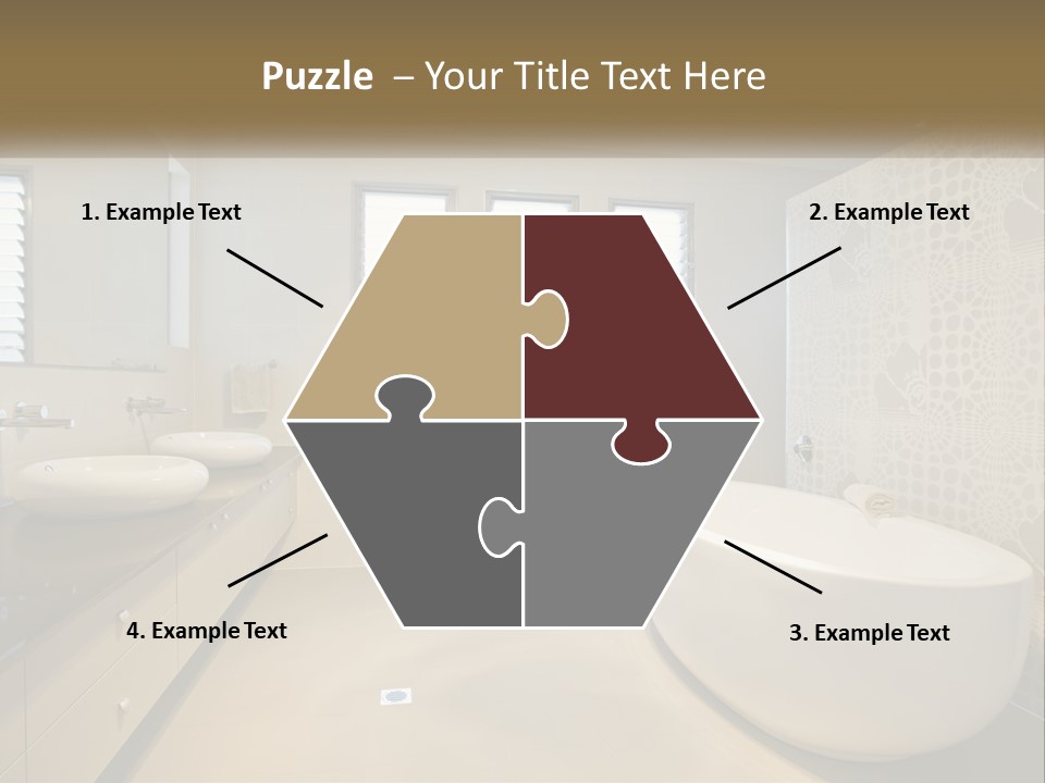 A Bathroom With Two Sinks And A Bathtub PowerPoint Template